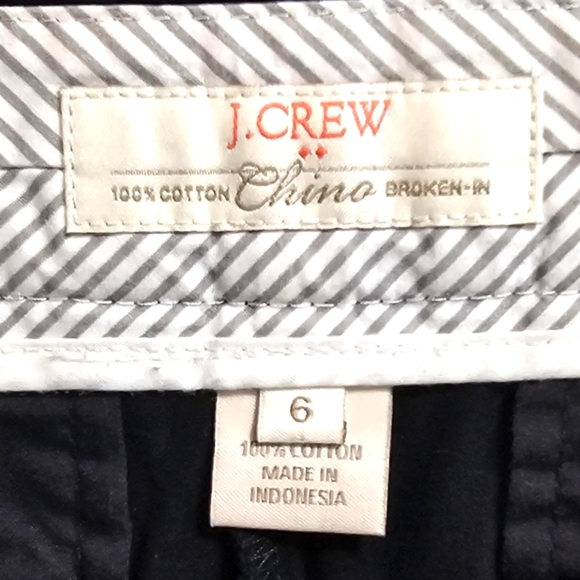 J.Crew Black Chino Shorts Women’s 6 Broken-In Cotton Casual Classic Summer - Picture 3 of 3